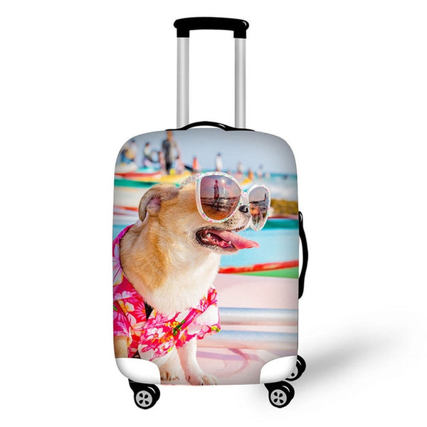 Luggage cover Pet protective suitcase cover travel accessories case for suitcase pet cat dog design print cover for suitcase