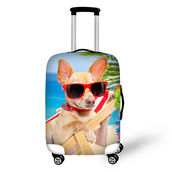 Luggage cover Pet protective suitcase cover travel accessories case for suitcase pet cat dog design print cover for suitcase
