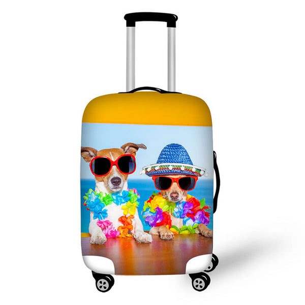 Luggage cover Pet protective suitcase cover travel accessories case for suitcase pet cat dog design print cover for suitcase