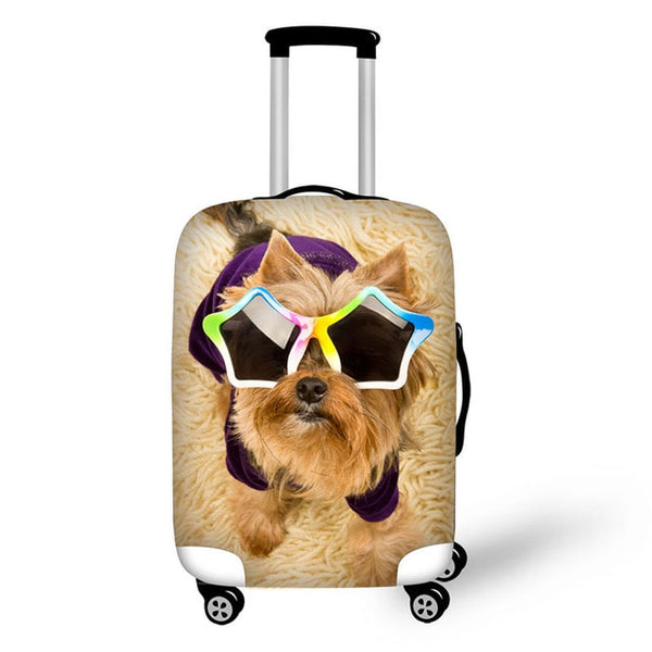 Luggage cover Pet protective suitcase cover travel accessories case for suitcase pet cat dog design print cover for suitcase