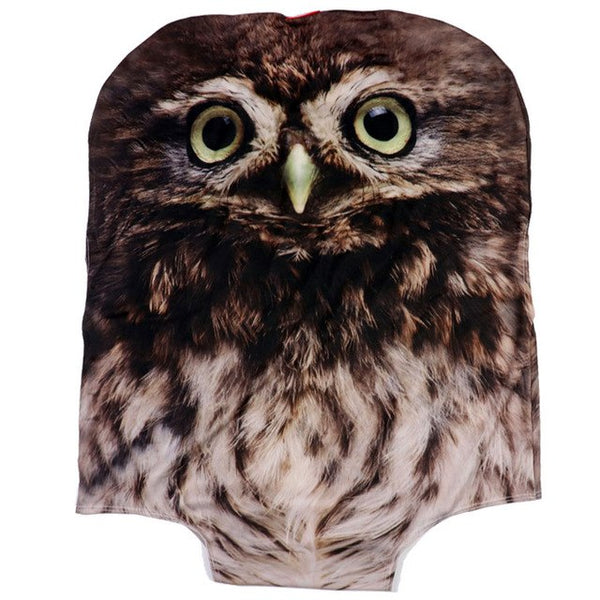 OKOKC Owl Animal Luggage Protective Cover for 19''-32'' Trolley Suitcase, Elastic Travel Suitcase Cover Travel Accessories