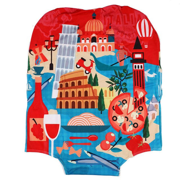OKOKC Owl Animal Luggage Protective Cover for 19''-32'' Trolley Suitcase, Elastic Travel Suitcase Cover Travel Accessories