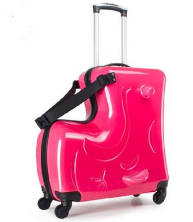 Riding suitcase Children Trolley Suitcase Children Travel Spinner Suitcase carry on wheeled Luggage case Rolling truck for kids