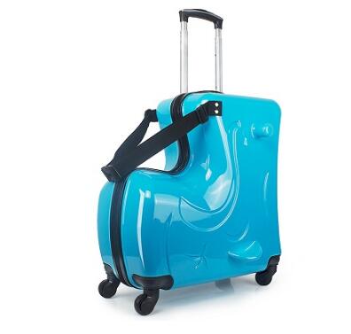 Riding suitcase Children Trolley Suitcase Children Travel Spinner Suitcase carry on wheeled Luggage case Rolling truck for kids