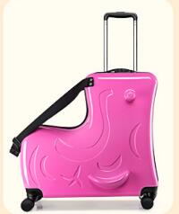 Riding suitcase Children Trolley Suitcase Children Travel Spinner Suitcase carry on wheeled Luggage case Rolling truck for kids