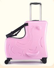 Riding suitcase Children Trolley Suitcase Children Travel Spinner Suitcase carry on wheeled Luggage case Rolling truck for kids