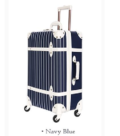 NEW luggage travel bags travel striped luggage wheels case suitcase luggage girls suitcase leather suitcase PU pp free shipping