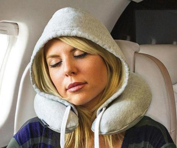 Hoodie Travel Pillow Soft Hooded U Cushions Travelling Pillows Body Neck Support For bathroom Auto man