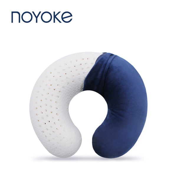 NOYOKE Neck Pillow Natural Latex U-shaped Travel Pillow Car Airplane Pillow for Neck
