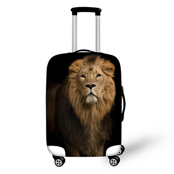 traveler accessories elasticity durable suitcase cover scratch proof waterproof suitcase cover lion pattern exterior design case