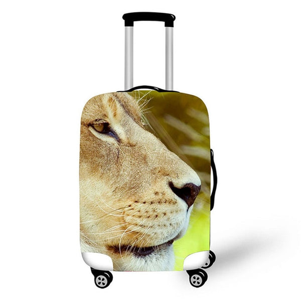 traveler accessories elasticity durable suitcase cover scratch proof waterproof suitcase cover lion pattern exterior design case