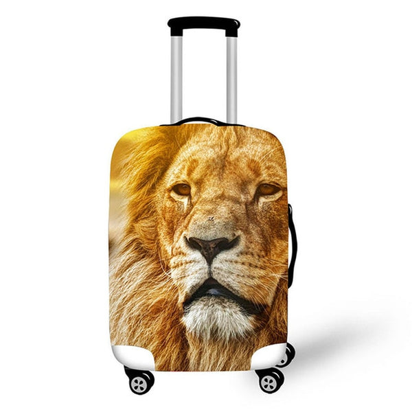 traveler accessories elasticity durable suitcase cover scratch proof waterproof suitcase cover lion pattern exterior design case