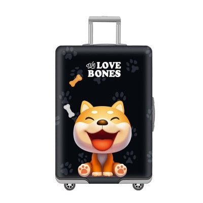 QIAQU Thicker Cartoon Luggage Suitcase Protective Cover for Apply to 18-32 inch Elastic Suitcase Cover Travel Accessories
