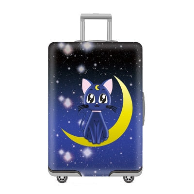 QIAQU Thicker Cartoon Luggage Suitcase Protective Cover for Apply to 18-32 inch Elastic Suitcase Cover Travel Accessories