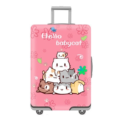 QIAQU Thicker Cartoon Luggage Suitcase Protective Cover for Apply to 18-32 inch Elastic Suitcase Cover Travel Accessories