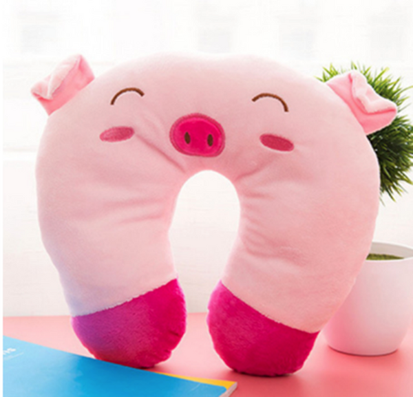 Special Offer  U-shaped Plush Pillow Travel Pillow Cartoon Animal Car Headrest Dolls airplane pillow  travel pillow