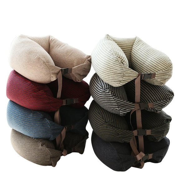 U Shaped Travel Pillow Nanoparticles Neck Pillow Travel Pillow For Airplane Flight Foam Particles Pillow For Decorative Travel