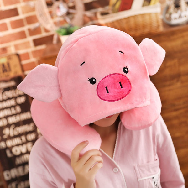 30cm Cute Travel Pillow Animal Plush Elephant Pig Pig Pillow with Birthday Animal Pillows   Gift for Kids Girls Travel Pillow