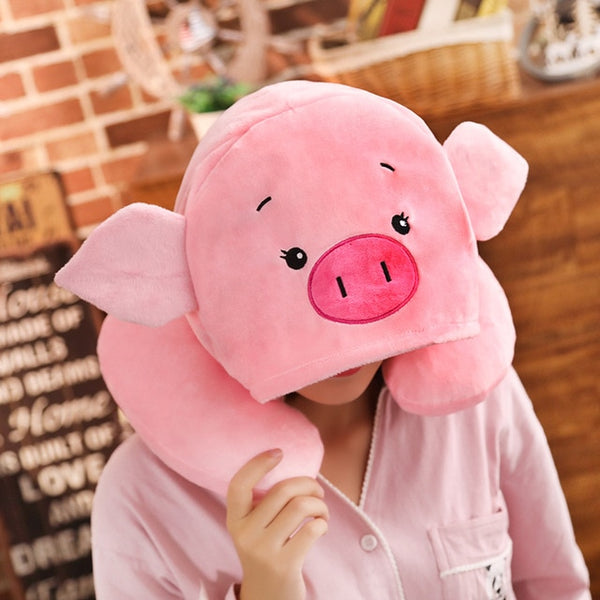 30cm Cute Travel Pillow Animal Plush Elephant Pig Pig Pillow with Birthday Animal Pillows   Gift for Kids Girls Travel Pillow