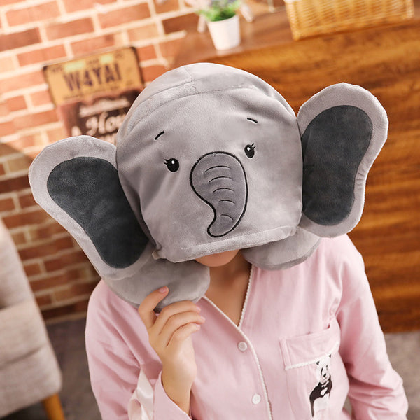 30cm Cute Travel Pillow Animal Plush Elephant Pig Pig Pillow with Birthday Animal Pillows   Gift for Kids Girls Travel Pillow