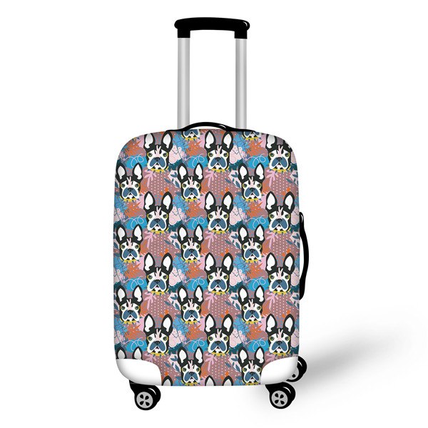 TWOHEARTSGIRL Dachshund Pattern Women Suitcase Protective Cover Travel Luggage Dust Cover Thickened Suitcase Cover for Trolley