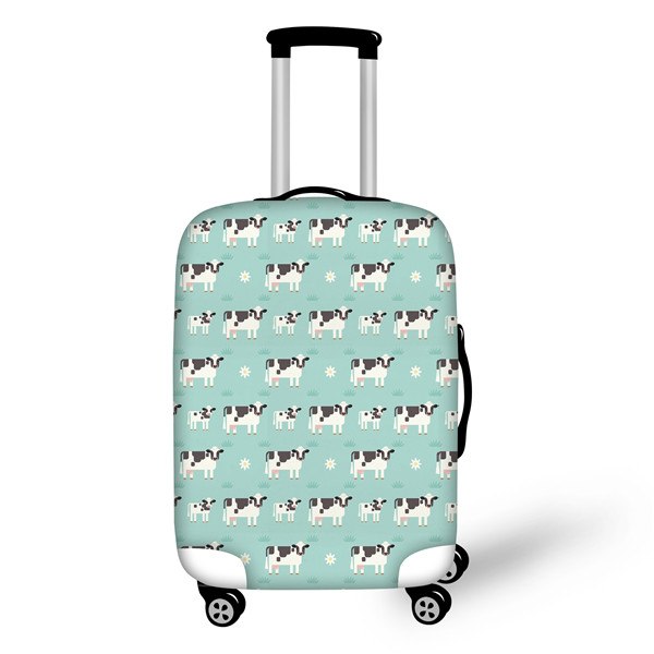 TWOHEARTSGIRL Dachshund Pattern Women Suitcase Protective Cover Travel Luggage Dust Cover Thickened Suitcase Cover for Trolley