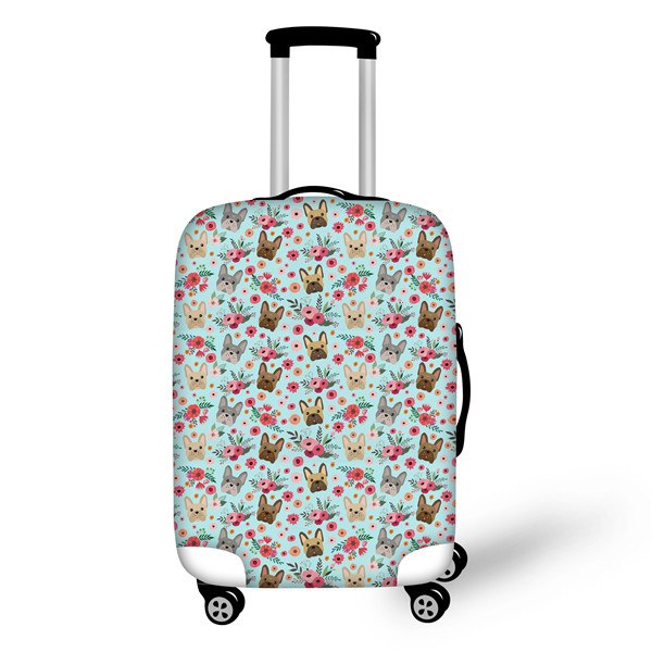 TWOHEARTSGIRL Dachshund Pattern Women Suitcase Protective Cover Travel Luggage Dust Cover Thickened Suitcase Cover for Trolley