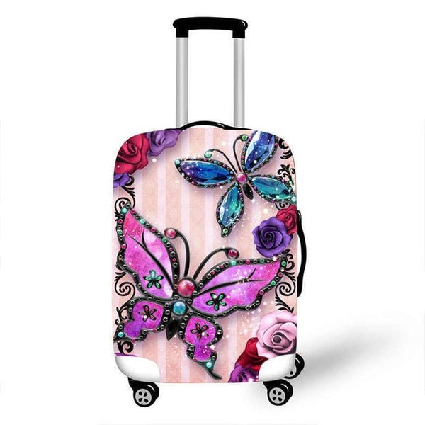 Butterfly/Princess Unicorn/Camera/Airplane Cover for Suitcase Girls Dust-proof Travel Luggage Protective Covers Suitcase Cover